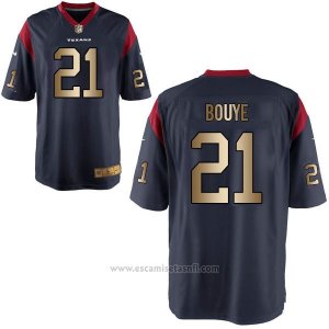 Camiseta Houston Texans Bouye Profundo Azul Nike Gold Game NFL Hombre