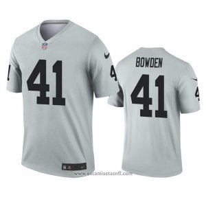 Camiseta NFL Legend Las Vegas Raiders 41 Lynn Bowden Inverted Gris
