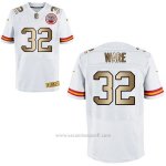 Camiseta Kansas City Chiefs Ware Blanco Nike Gold Elite NFL Hombre