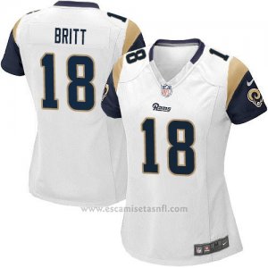Camiseta Los Angeles Rams Britt Blanco Nike Game NFL Mujer
