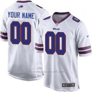 Camisetas NFL Replica Hombre Buffalo Bills Personalizada Blanco