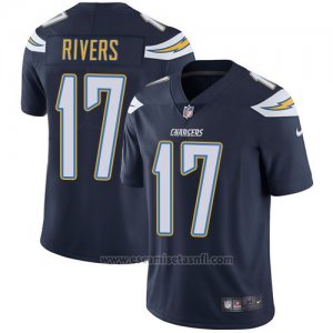 Camiseta NFL Limited Hombre Los Angeles Chargers 17 Philip Rivers Azul Stitched Apor Untouchable
