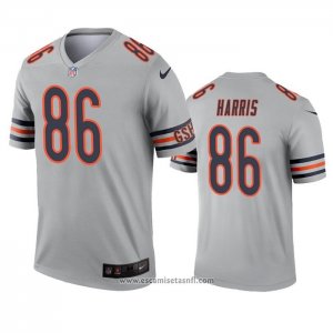 Camiseta NFL Legend Chicago Bears Demetrius Harris Inverted Gris