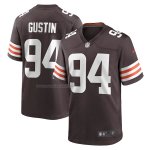 Camiseta NFL Game Cleveland Browns Porter Gustin 94 Marron