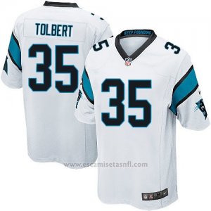 Camiseta Carolina Panthers Tolbert Blanco Nike Game NFL Hombre
