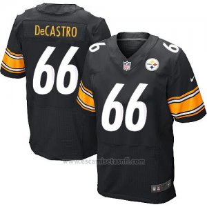 Camiseta Pittsburgh Steelers Decastro Negro Nike Elite NFL Hombre