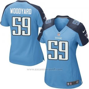 Camiseta Tennessee Titans Woodyard Azul Nike Game NFL Mujer
