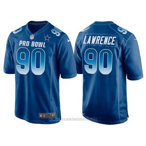 Camiseta NFL Hombre Dallas Cowboys 90 Demarcus Lawrence Azul NFC 2018 Pro Bowl