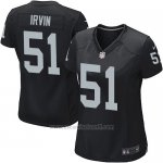 Camiseta Oakland Raiders Irvin Negro Nike Game NFL Mujer