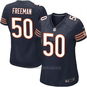 Camiseta Chicago Bears Freeman Blanco Negro Nike Game NFL Mujer
