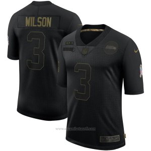 Camiseta NFL Limited Seattle Seahawks Wilson 2020 Salute To Service Negro