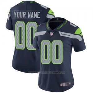 Camisetas NFL Women's Hombre Seattle Seahawks Personalizada Azul