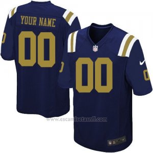 Camisetas NFL Replica Hombre New York Jets Personalizada Azul