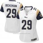 Camiseta Los Angeles Rams Dickerson Blanco Nike Game NFL Mujer