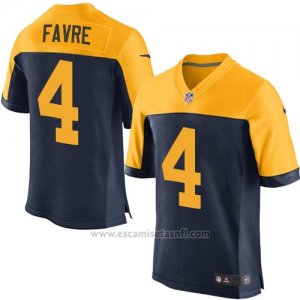 Camiseta Green Bay Packers Favre Profundo Azul y Amarillo Nike Elite NFL Hombre