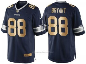 Camiseta Dallas Cowboys Bryant Profundo Azul Nike Gold Game NFL Hombre