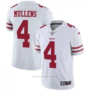 Camiseta NFL Game San Francisco 49ers 4 Nick Mullens Blanco