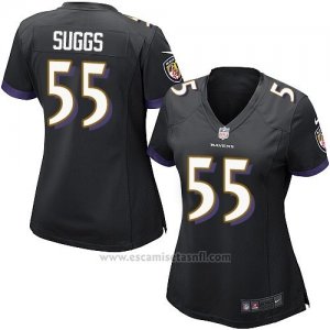 Camiseta Baltimore Ravens Suggs Negro Nike Game NFL Mujer