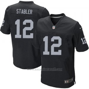 Camiseta Oakland Raiders Stabler Negro Nike Elite NFL Hombre