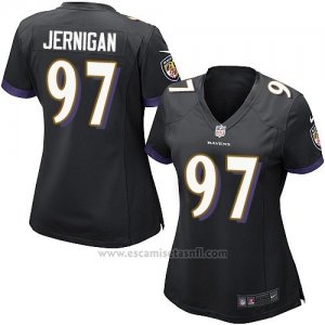 Camiseta Baltimore Ravens Jernigan Negro Nike Game NFL Mujer