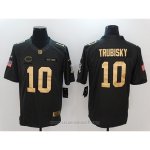 Camiseta NFL Limited Gold Hombre Chicago Bears 10 Trubisky Anthracite Negro