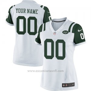 Camisetas NFL Mujer New York Jets Personalizada Blanco