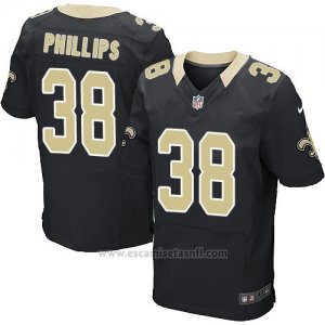 Camiseta New Orleans Saints Phillips Negro Nike Elite NFL Hombre