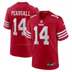 Camiseta NFL Game San Francisco 49ers Ricky Pearsall 2024 NFL Draft First Round Pick Rojo