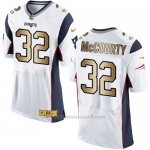 Camiseta New England Patriots Mccourty Blanco Nike Gold Elite NFL Hombre