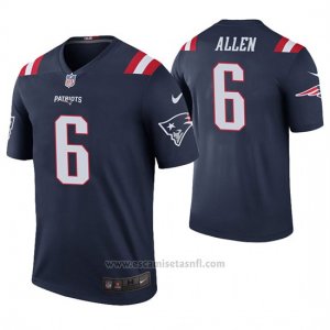 Camiseta NFL Legend Hombre New England Patriots Ryan Allen Azul Color Rush
