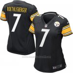 Camiseta Pittsburgh Steelers Roethlisberger Negro Nike Game NFL Mujer