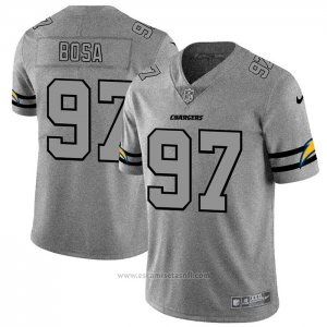 Camiseta NFL Limited Los Angeles Chargers Bosa Team Logo Gridiron Gris