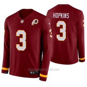 Camiseta NFL Hombre Washington Redskins Dustin Hopkins Burgundy Therma Manga Larga