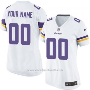 Camisetas NFL Limited Mujer Minnesota Vikings Personalizada Blanco
