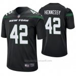 Camiseta NFL Game Hombre New York Jets Thomas Hennessy Negro 60th Aniversario