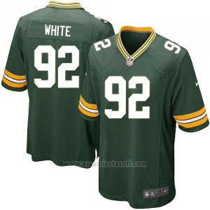 Camiseta Green Bay Packers White Verde Militar Nike Game NFL Hombre