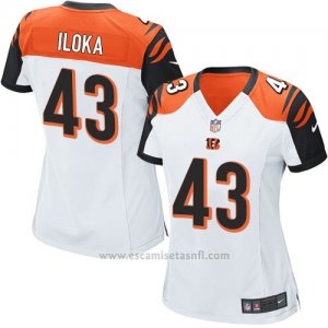 Camiseta Cincinnati Bengals Iloka Blanco Nike Game NFL Mujer