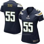 Camiseta San Diego Chargers Seau Negro Nike Game NFL Mujer