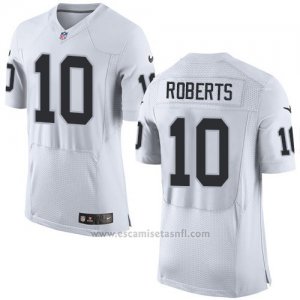 Camiseta Oakland Raiders Roberts Blanco Nike Elite NFL Hombre