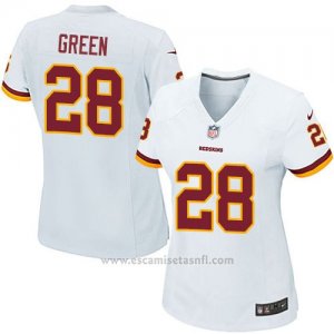 Camiseta Washington Redskins Green Blanco Nike Game NFL Mujer