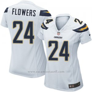 Camiseta San Diego Chargers Flowers Blanco Nike Game NFL Mujer