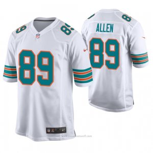 Camiseta NFL Game Hombre Miami Dolphins Dwayne Allen Blanco Throwback