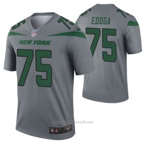 Camiseta NFL Legend New York Jets Chuma Edoga Inverted Gris