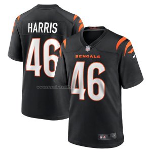 Camiseta NFL Game Cincinnati Bengals Clark Harris 46 Negro