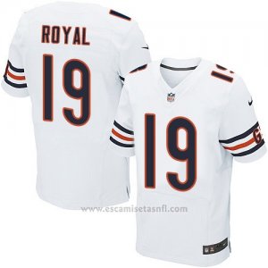Camiseta Chicago Bears Royal Blanco Nike Elite NFL Hombre