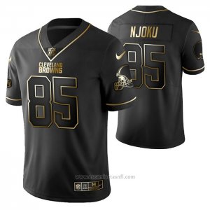 Camiseta NFL Limited Cleveland Browns David Njoku Golden Edition Negro