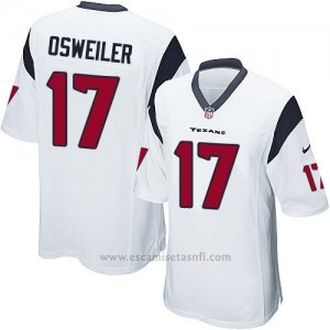 Camiseta Houston Texans Osweiler Blanco Nike Game NFL Nino