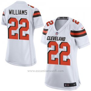 Camiseta Cleveland Browns Williams Blanco Nike Game NFL Mujer