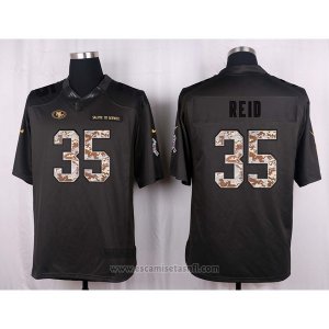 Camiseta San Francisco 49ers Reid Apagado Gris Nike Anthracite Salute To Service NFL Hombre