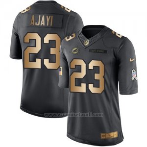 Camiseta Miami Dolphins Ajayi Negro 2016 Nike Gold Anthracite Salute To Service NFL Hombre